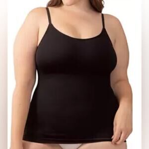 New Shapermint Essentials BLACK Scoop Neck Cami XXL 2XL
